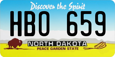 ND license plate HBO659