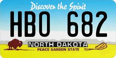ND license plate HBO682