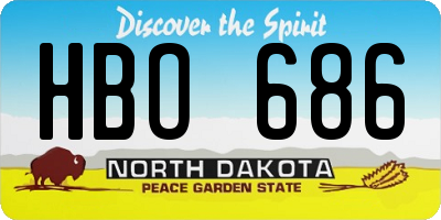 ND license plate HBO686
