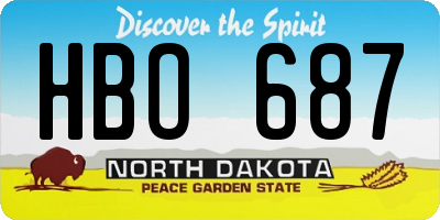 ND license plate HBO687