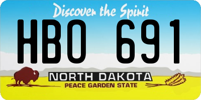 ND license plate HBO691