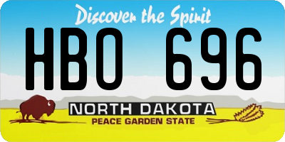 ND license plate HBO696