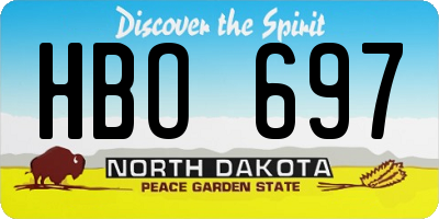 ND license plate HBO697