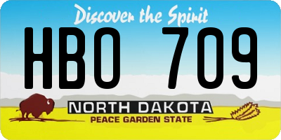 ND license plate HBO709