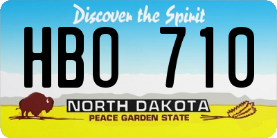 ND license plate HBO710