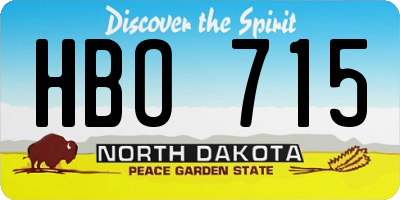 ND license plate HBO715