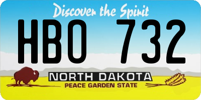 ND license plate HBO732