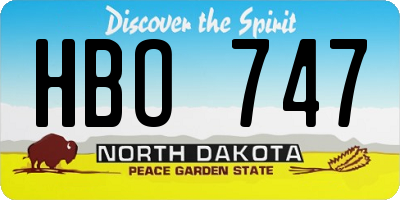 ND license plate HBO747