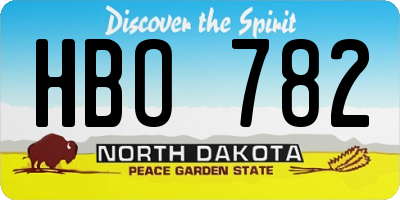 ND license plate HBO782