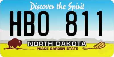ND license plate HBO811
