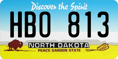 ND license plate HBO813