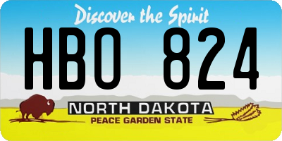 ND license plate HBO824