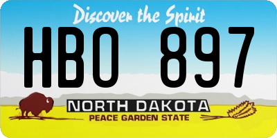 ND license plate HBO897