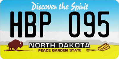 ND license plate HBP095