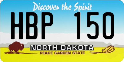 ND license plate HBP150