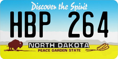 ND license plate HBP264
