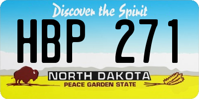 ND license plate HBP271
