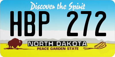 ND license plate HBP272