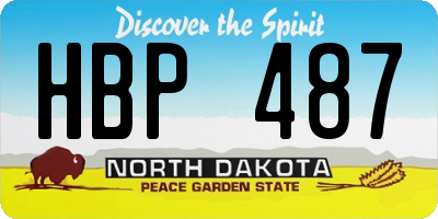 ND license plate HBP487