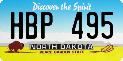 ND license plate HBP495