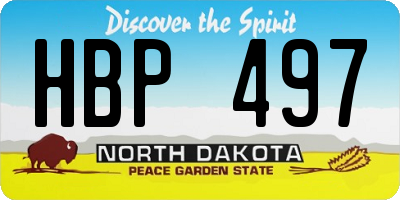 ND license plate HBP497