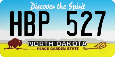 ND license plate HBP527