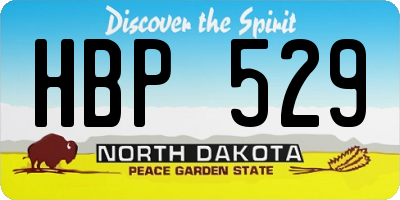 ND license plate HBP529