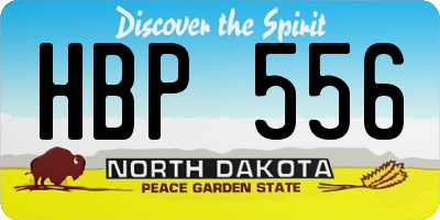 ND license plate HBP556