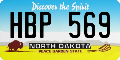 ND license plate HBP569