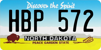 ND license plate HBP572