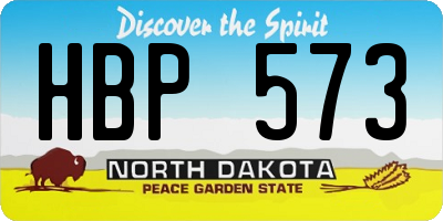 ND license plate HBP573