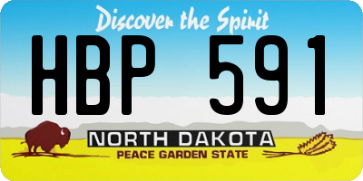 ND license plate HBP591