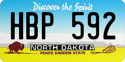 ND license plate HBP592