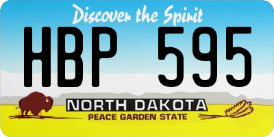 ND license plate HBP595