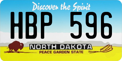 ND license plate HBP596