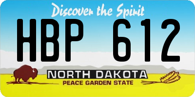 ND license plate HBP612