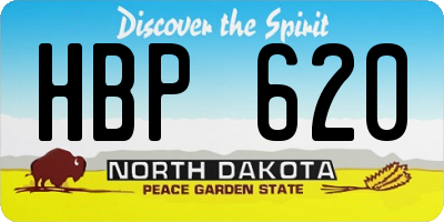 ND license plate HBP620