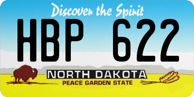 ND license plate HBP622