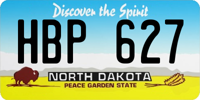 ND license plate HBP627