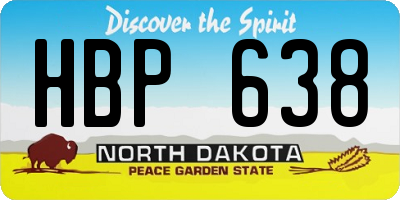 ND license plate HBP638
