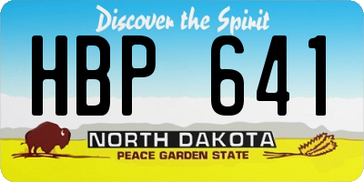 ND license plate HBP641