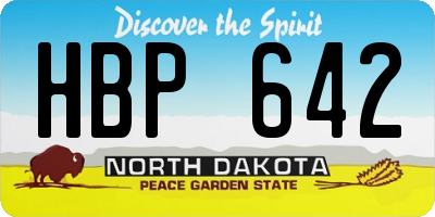 ND license plate HBP642