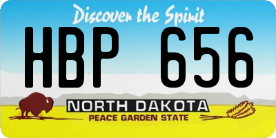 ND license plate HBP656