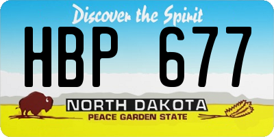 ND license plate HBP677