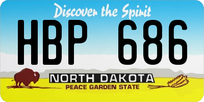 ND license plate HBP686