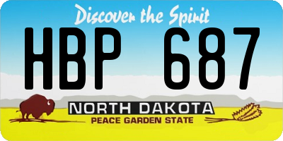 ND license plate HBP687