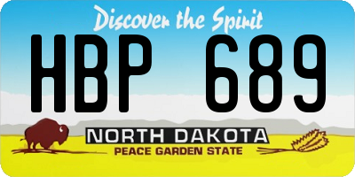 ND license plate HBP689