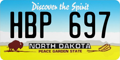 ND license plate HBP697