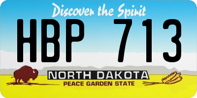 ND license plate HBP713