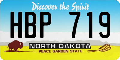 ND license plate HBP719